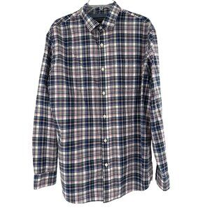 Banana Republic Mens Stretch Soft Wash Plaid Shirt L‎